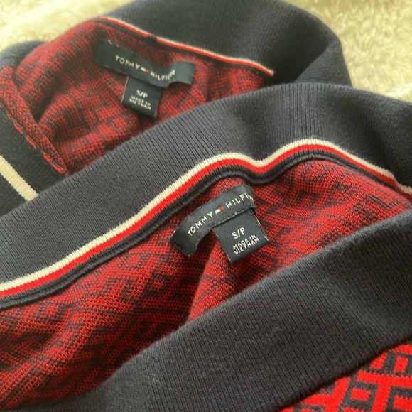 Tommy Hilfiger Red Navy Printed Shirt Skirt Set Preppy Small - Picture 3 of 3